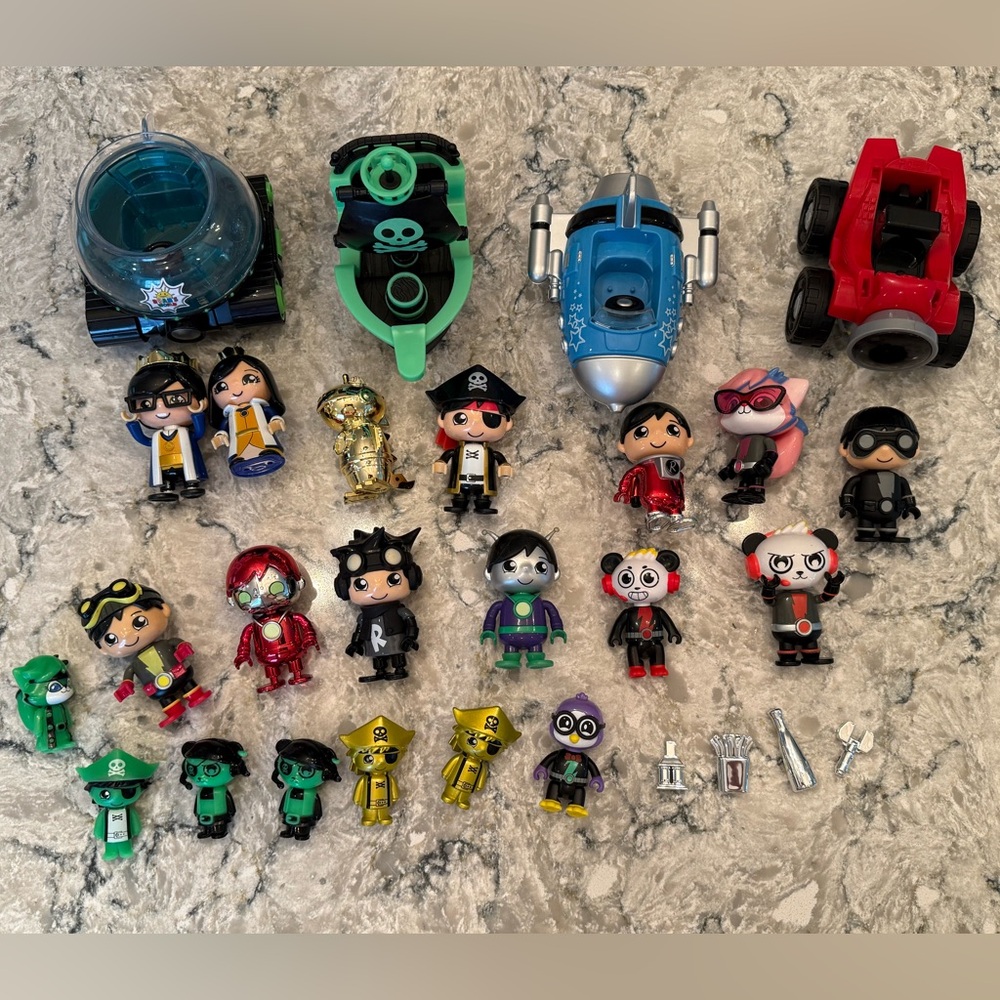Lot of Ryan’s World Action Figures and Vehicles